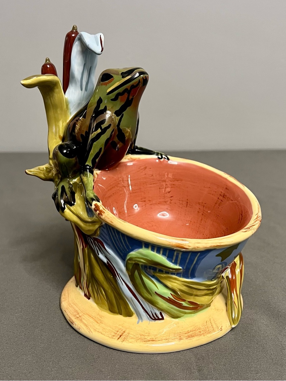 VTG Retired Tracey Porter “The Marsh Collection” Frog Dip Dish Ceramic 7.5”